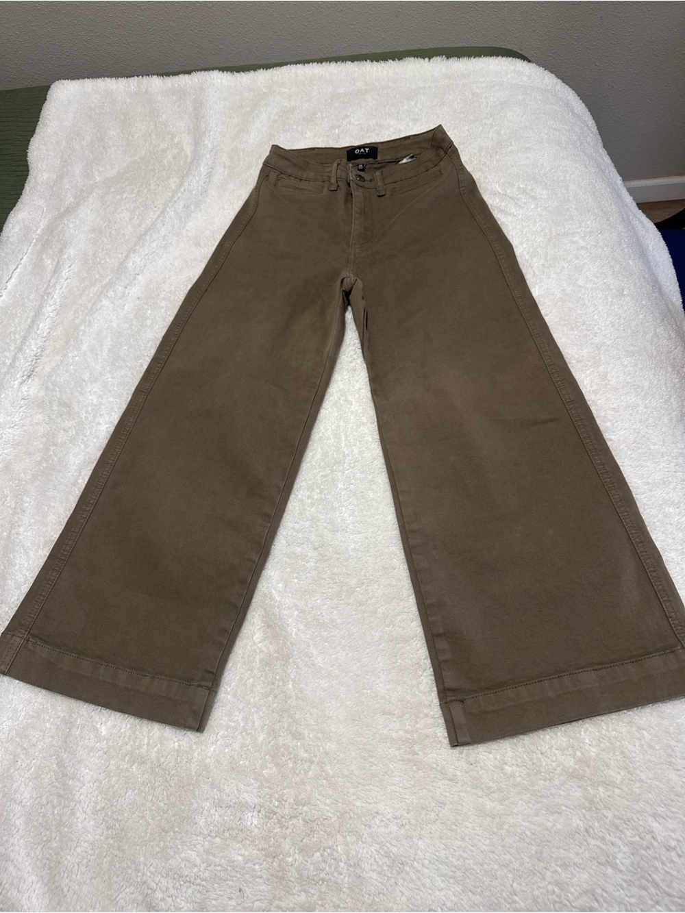 Oat New York Wide-Leg Pants in Olive